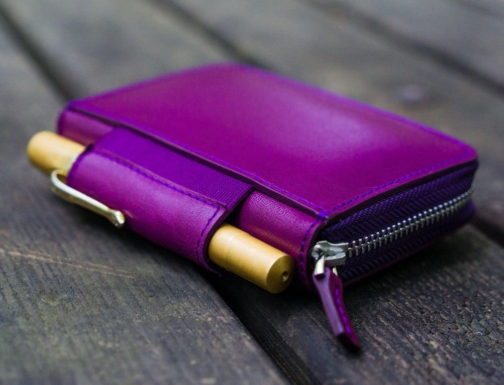Galen Leather - EDC Wallet - Purple - Blesket Canada
