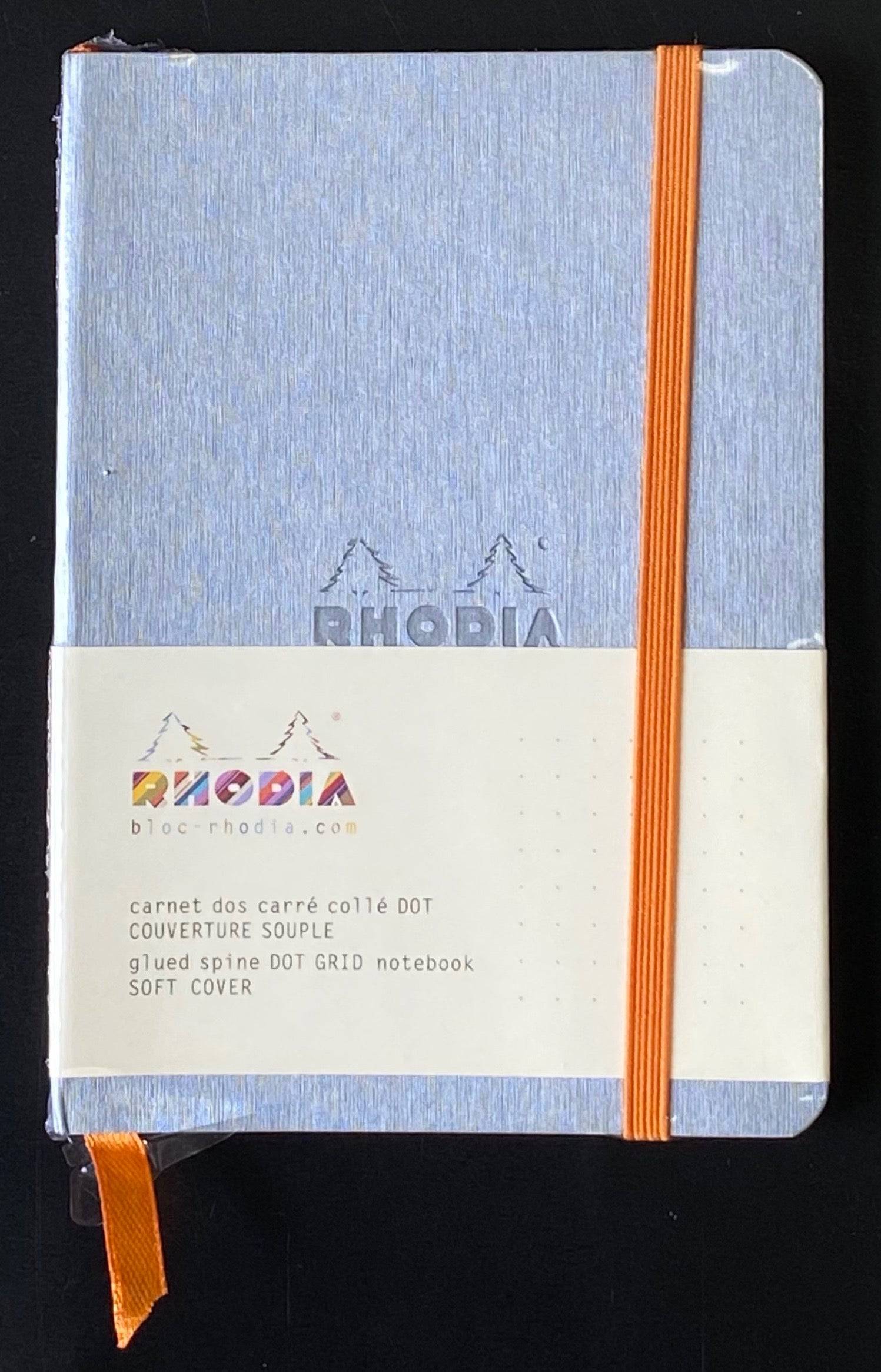 Rhodiarama Soft Cover Notebook A5 Dotted - Silver - Blesket Canada