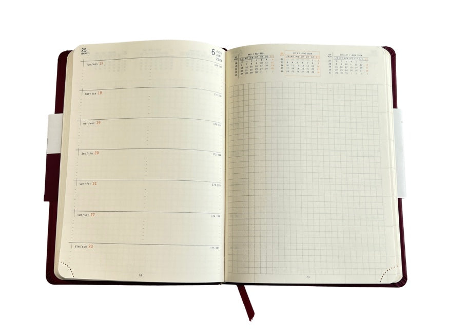 Rhodia Webplanner 2024 - format A5 - grille d'agenda horizontaIe/ Pce