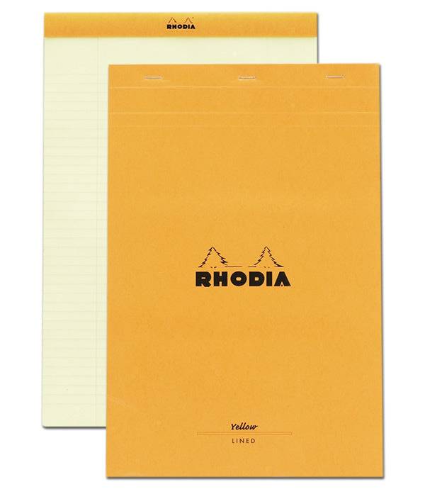 Rhodia Classic Side Staplebound A4 Orange Lined Notebook