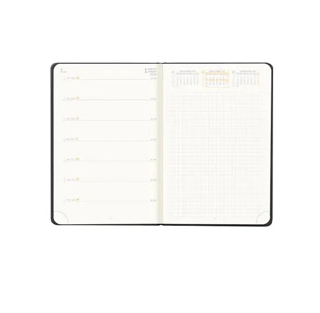 Rhodia Webplanner 2025 A6 Hard Cover Planner Weekly Vertical - Titanium - Blesket Canada