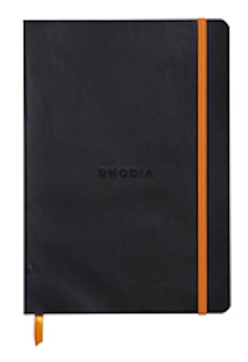 Rhodiarama Softback Notebook Lined Black - Blesket Canada