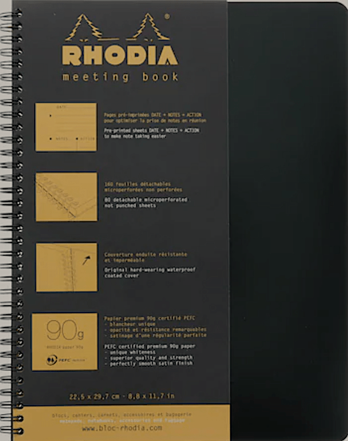 Rhodia Wirebound Meeting Book A5 Lined - Blesket Canada