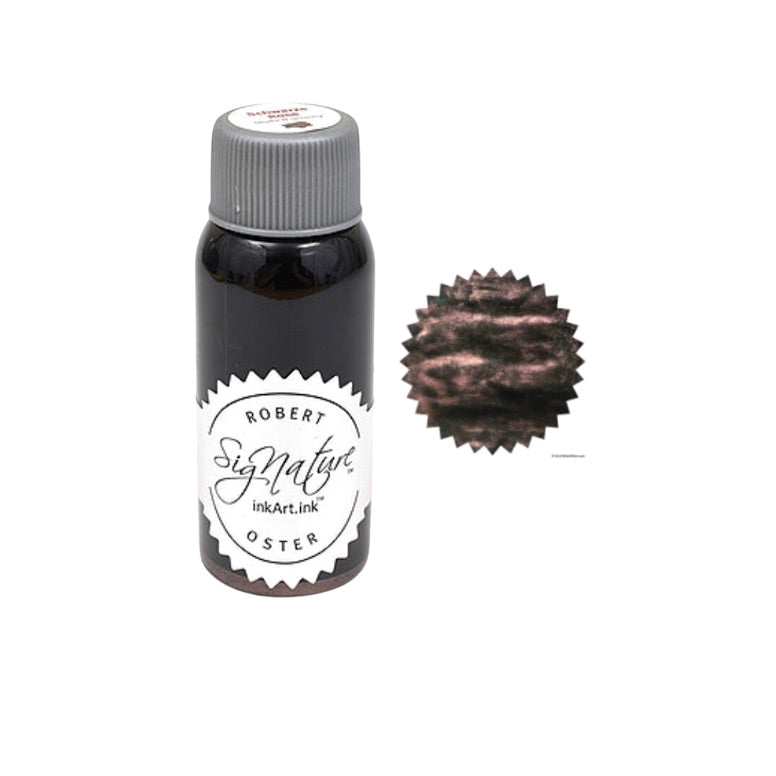 Robert Oster 50ml Australian Fountain Pen Ink - Schwarz Rose (Shake'N'Shimmy) - Blesket Canada