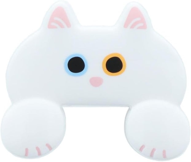 Sun-Star JITTOME Die-Cut Clip – White Cat (Shiro) - Blesket Canada