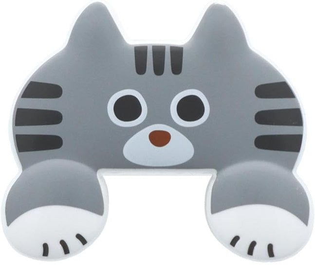 Sun-Star JITTOME Die-Cut Clip – Silver Tabby Cat (Sabatora) - Blesket Canada