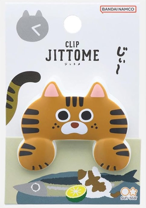 Sun-Star JITTOME Die-Cut Clip – Brown Tabby Cat (Kijitora) - Blesket Canada