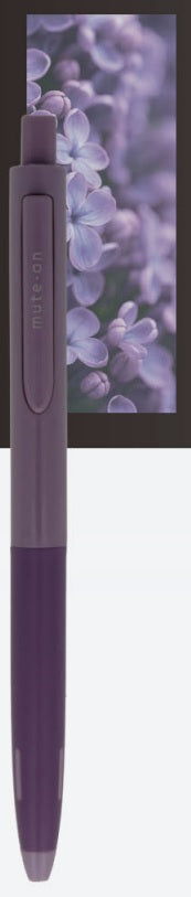 Sun-Star – Silent Gel Ballpoint Pen Mute-On - Rain‑Kissed Lilacs - Blesket Canada