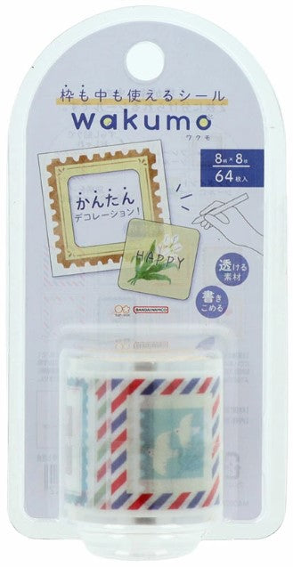 Sun-Star Wakumo Roll Stickers – Square Stamp & Flower/Bird Design - Blesket Canada