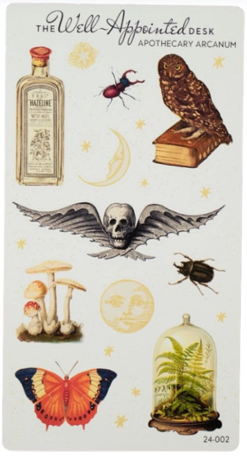 The Well-Appointed Desk Apothecary Arcanum Sticker Sheet (24-002) - Blesket Canada