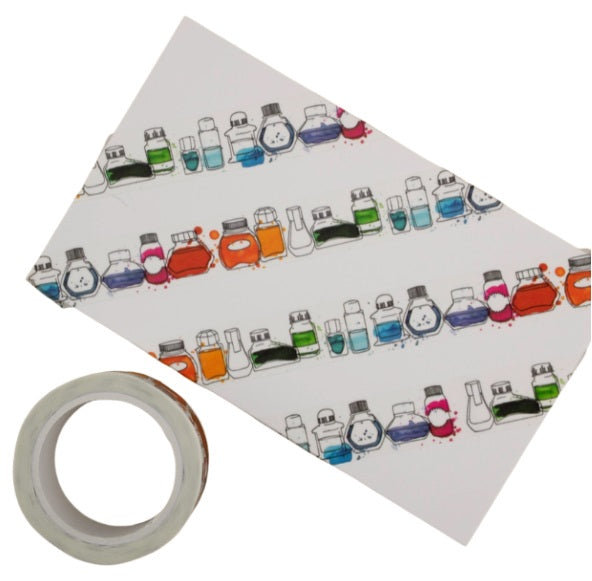 The Well-Appointed Desk Inky Dreams Ink Bottle Washi Tape - Blesket Canada