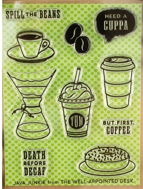 Pure Java Stamp The Well-Appointed Desk Java Junkie Clear Stamp Set – Blesket Canada