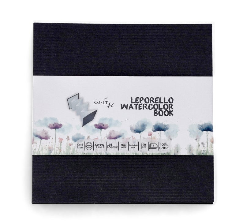 SM-LT Leporello Watercolor Book - 140x140mm - Blesket Canada