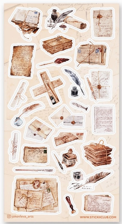 STICKII Classic Correspondence Sticker Sheet - Blesket Canada
