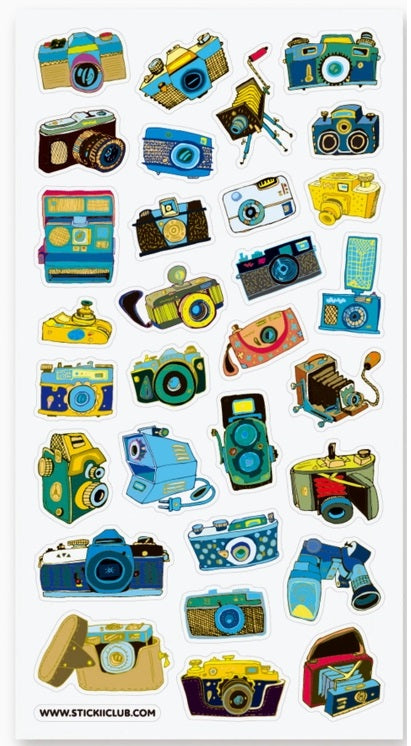 STICKII Retro Cameras Sticker Sheet - Blesket Canada