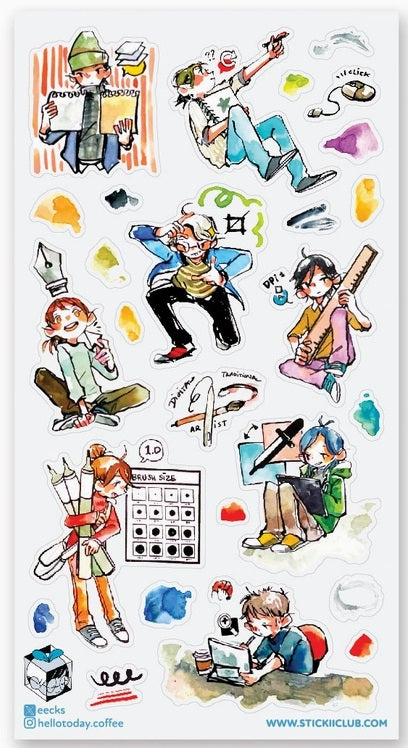 STICKII Artist's Life Sticker Sheet - Blesket Canada