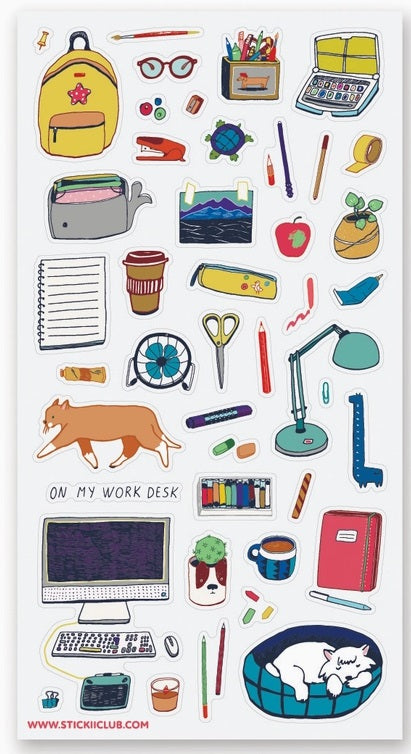 STICKII On My Desk Sticker Sheet - Blesket Canada