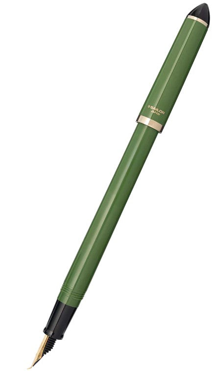 Sailor Compass Calligraphy Fountain Pen - Fude De Mannen - Green - Blesket Canada