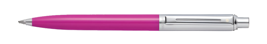 Sheaffer Sentinel Ballpoint Pen - Fuchsia Barrel with Brushed Chrome Cap - Blesket Canada