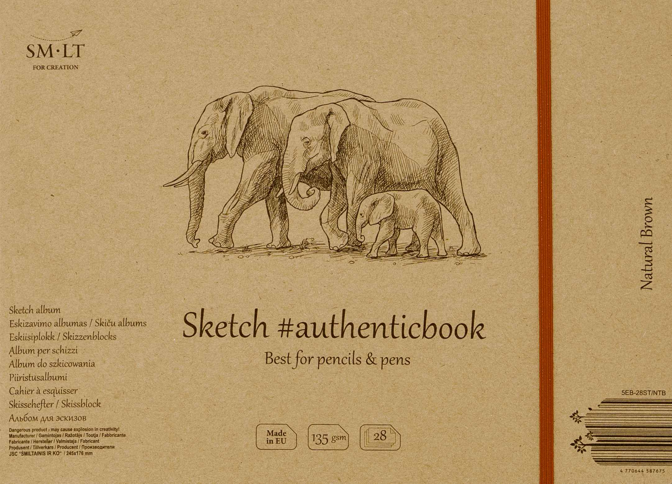 SM-LT Stitched Sketch Album Brown - Blesket Canada