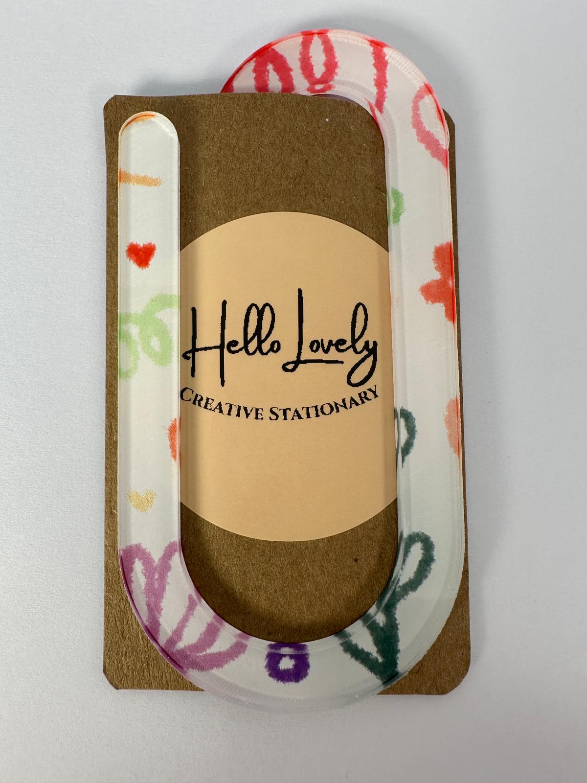 Hello Lovely Creative Stationery Bookmark Clip - Blesket Canada