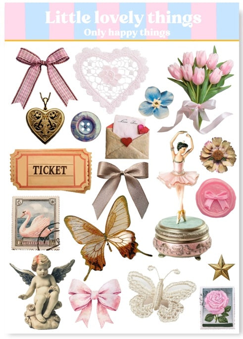 Only Happy Things Stationery Sticker Sheet - Little Lovely Things - Blesket Canada