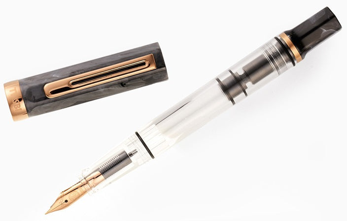 TWSBI ECO Fountain Pen – Black Marble with Bronze Trim - Blesket Canada