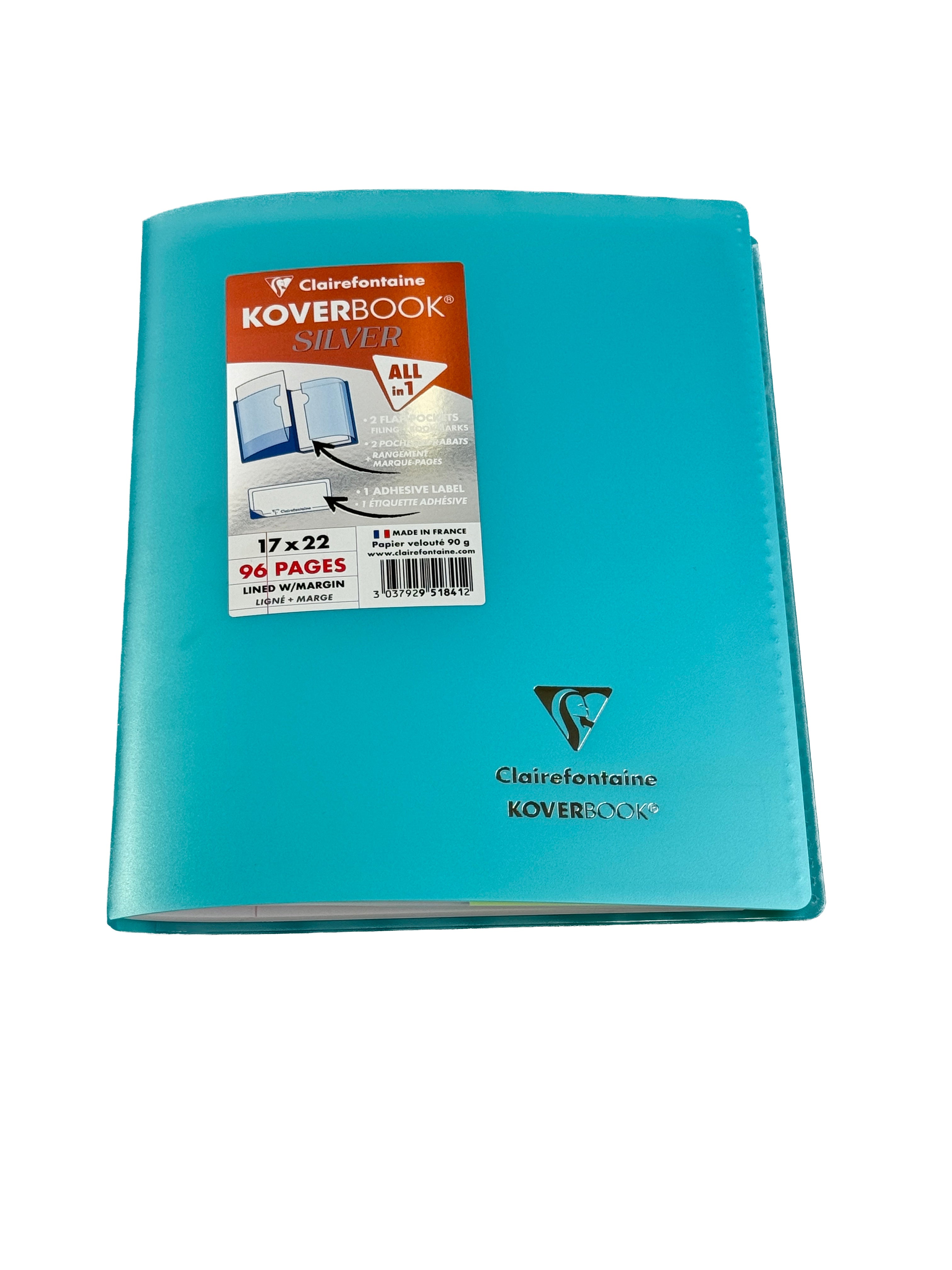 Clairefontaine Koverbook Silver Notebook - All in 1 - Blesket Canada