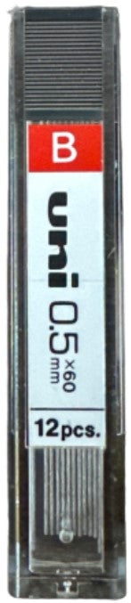 Uni Mitsubishi Pencil Lead Refill 0.5mm B – 60mm – 12 Leads - Blesket Canada