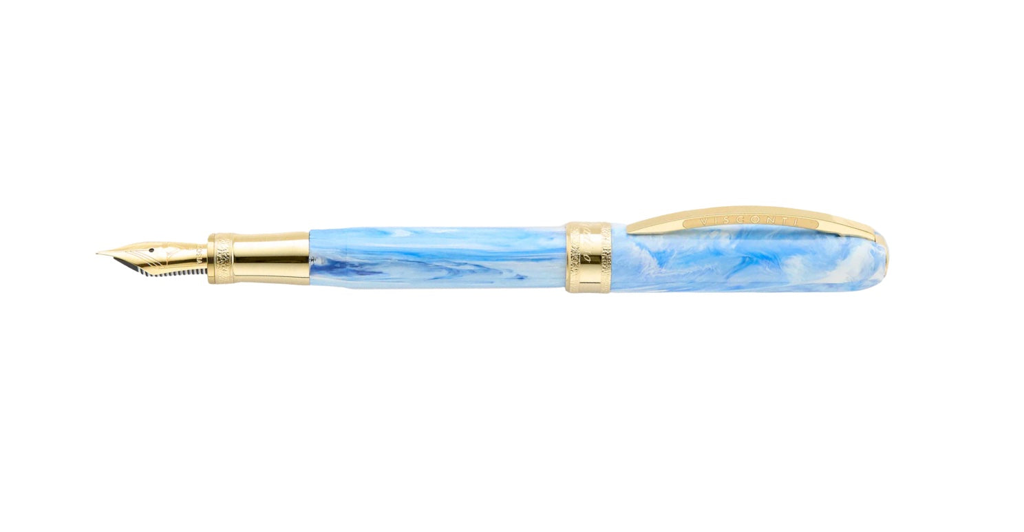 Visconti Divina Comedia Paradiso Fountain Pen (Blue/White) - Blesket Canada