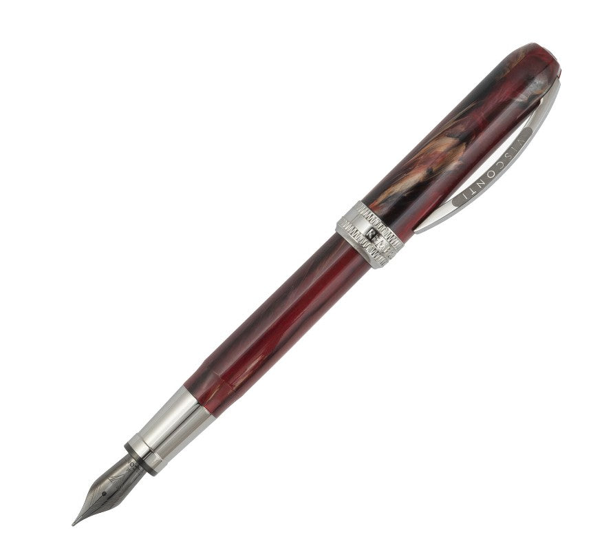 Visconti Rembrandt S Bordeaux Red Steel Fountain Pen - Blesket Canada