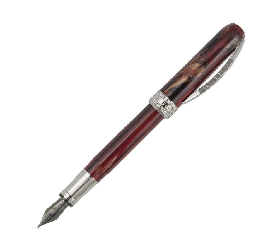 Visconti Rembrandt S Bordeaux Red Steel Fountain Pen - Blesket Canada