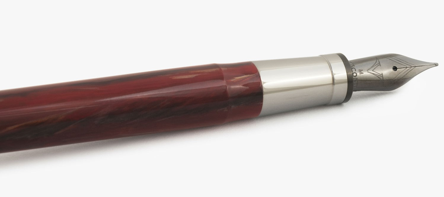 Visconti Rembrandt S Bordeaux Red Steel Fountain Pen - Blesket Canada