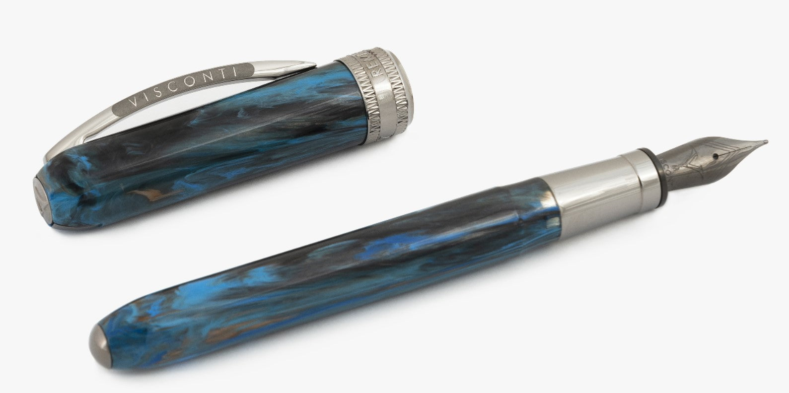 Visconti Rembrandt S Light Blue Steel Fountain Pen - Blesket Canada