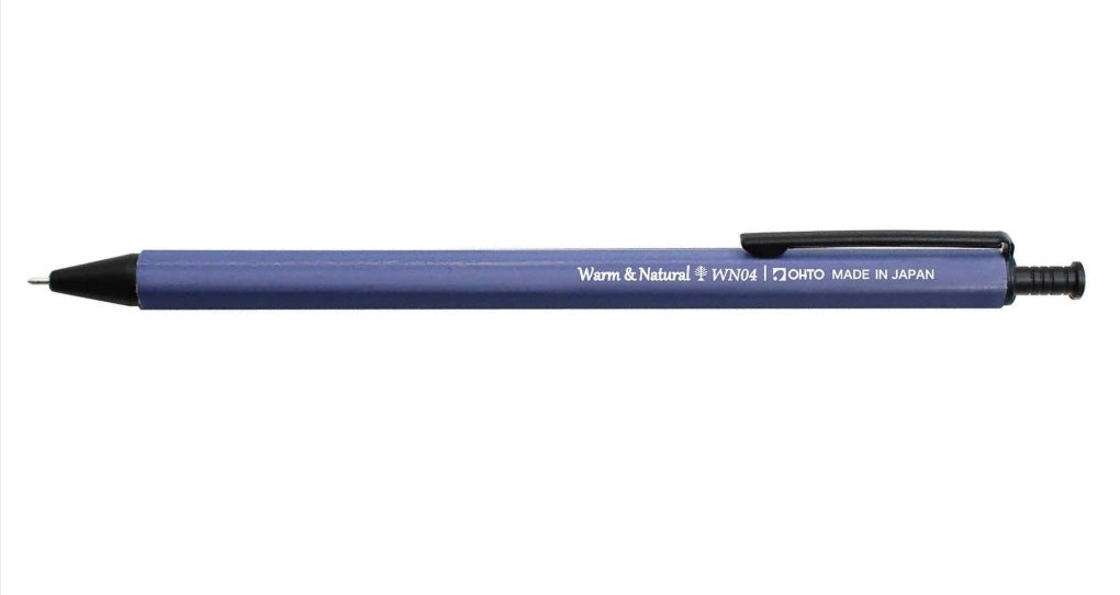 OHTO - Warm & Natural Wooden Gel Ballpoint Pen Blue - Blesket Canada