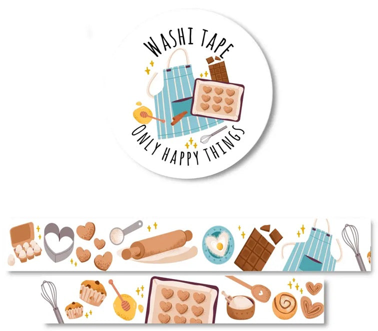 Only Happy Things Stationery Washi Tape - Baking - Blesket Canada