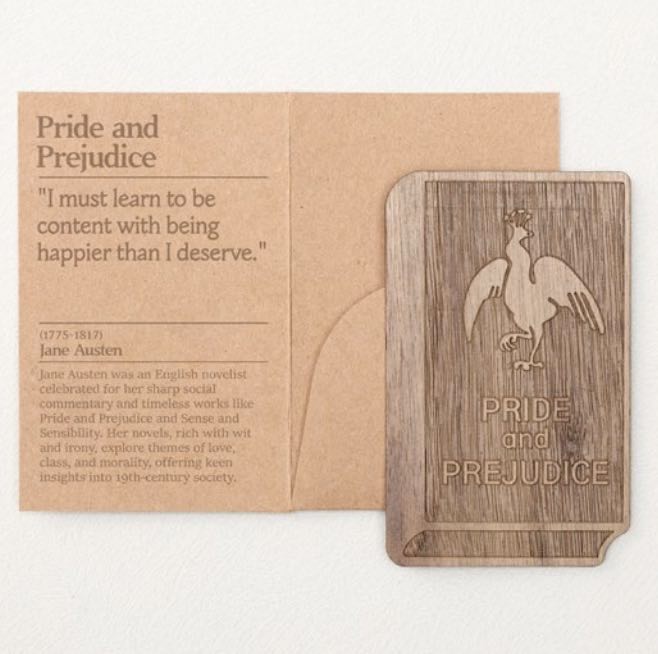 Wearingeul Wooden Bookmark - Pride and Prejudice - Blesket Canada