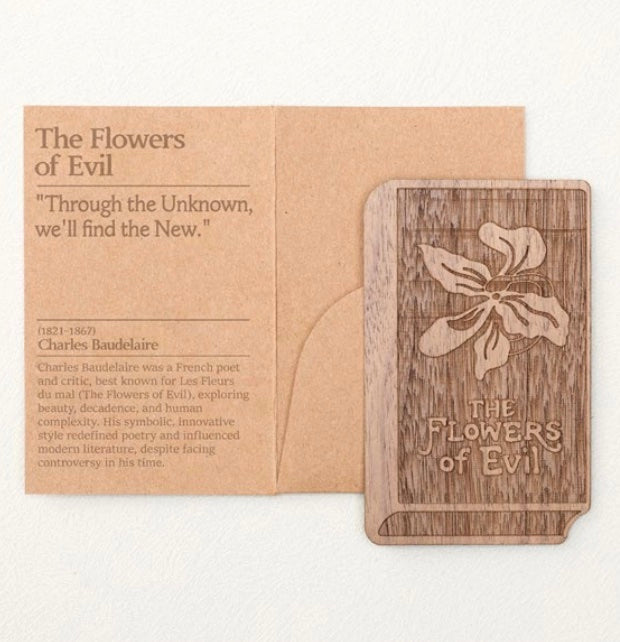 Wearingeul Wooden Bookmark - The Flowers of Evil - Blesket Canada