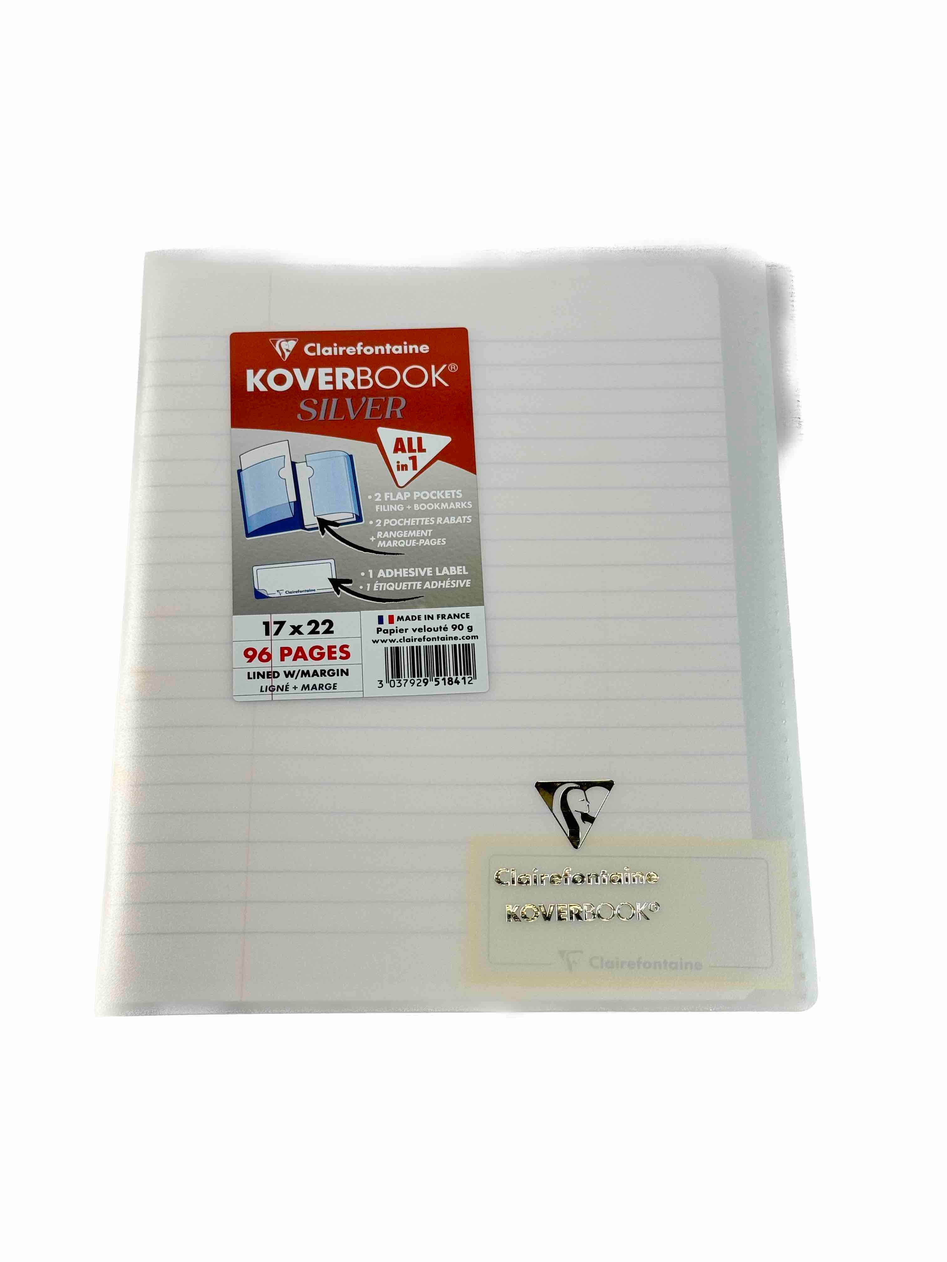 Clairefontaine Koverbook Silver Notebook - All in 1 - Blesket Canada