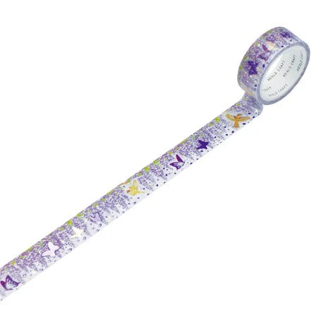 World Craft Kirakira Washi Tape - Wisteria - Blesket Canada