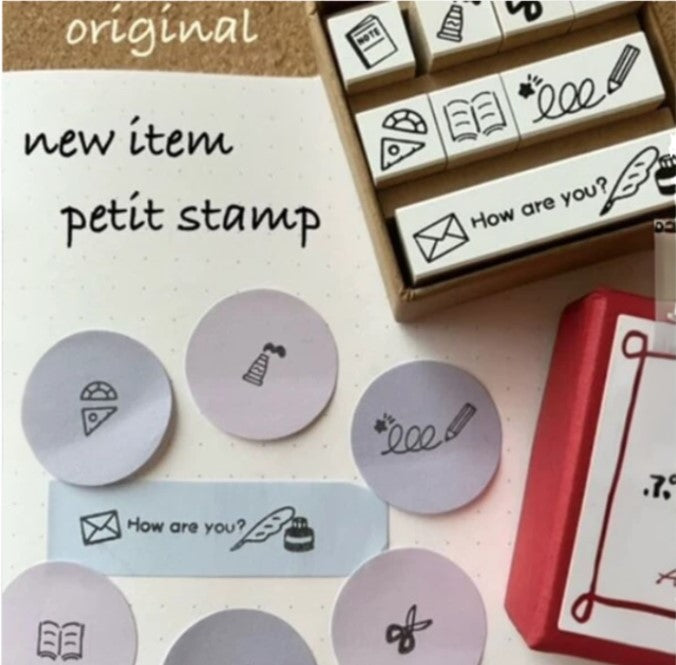 SANBY Stamp Studio Petit Icon Stamp Set 8 Piece Set - Stationery - Blesket Canada