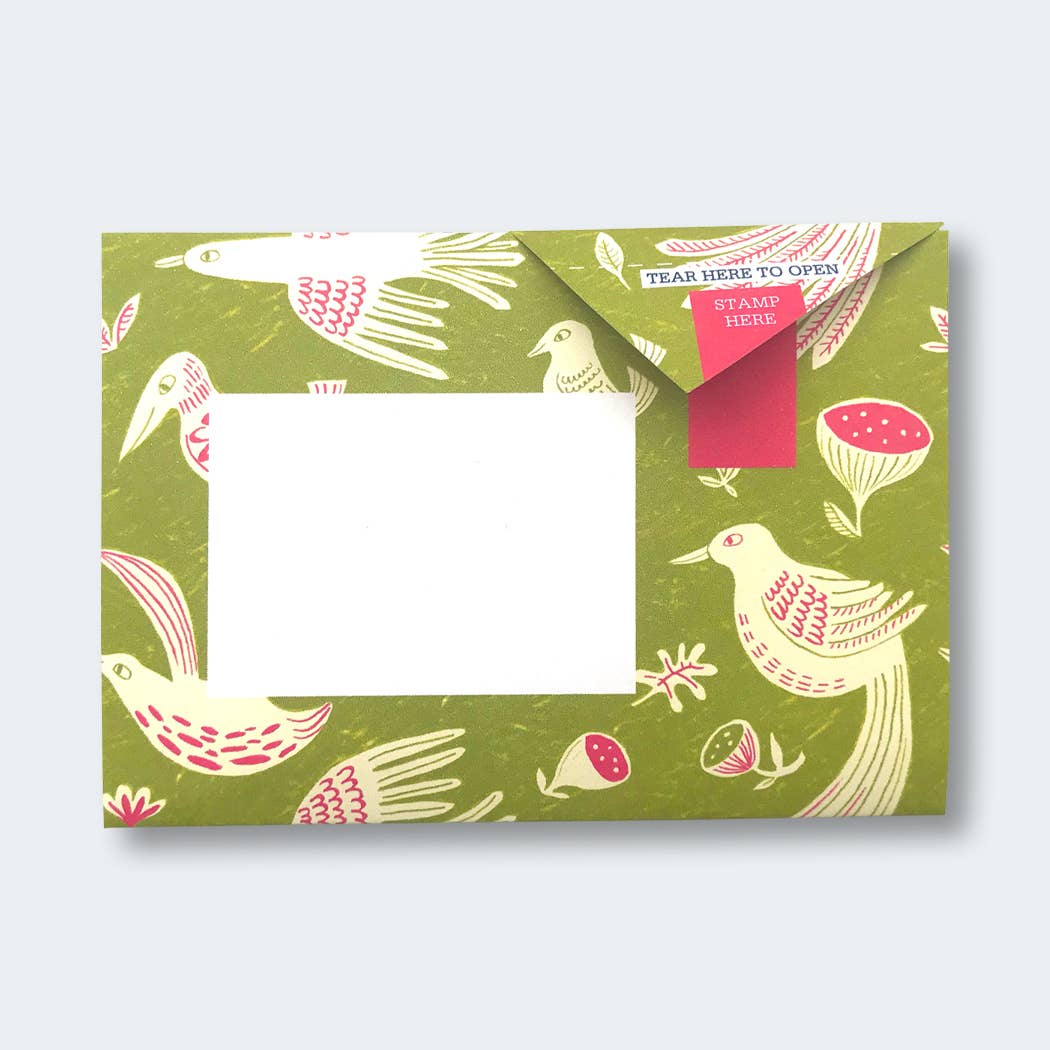 Fig & Feather Pigeon, Folding Letter Set – Pack of 6 Letters - Blesket Canada