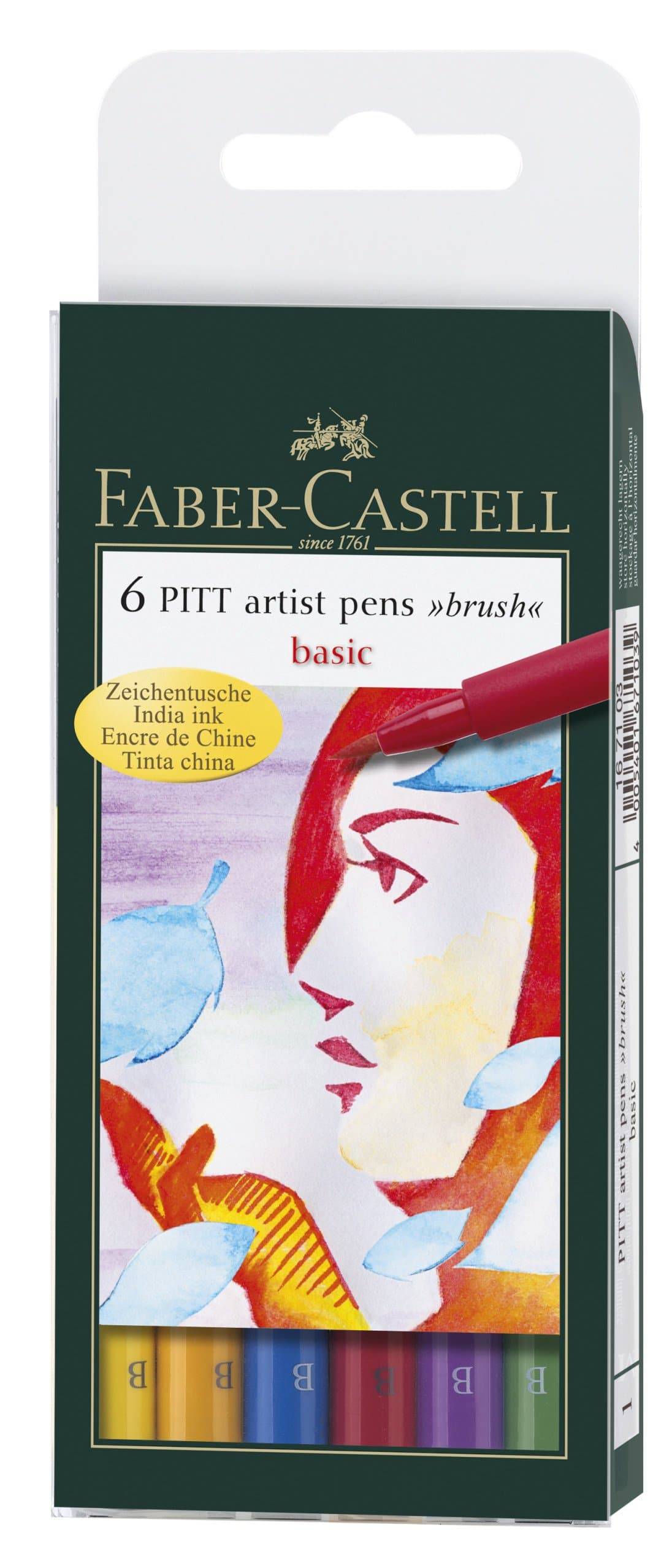 Pitt Artist Pen 'Basic' Colours, Box of 6 - Blesket Canada