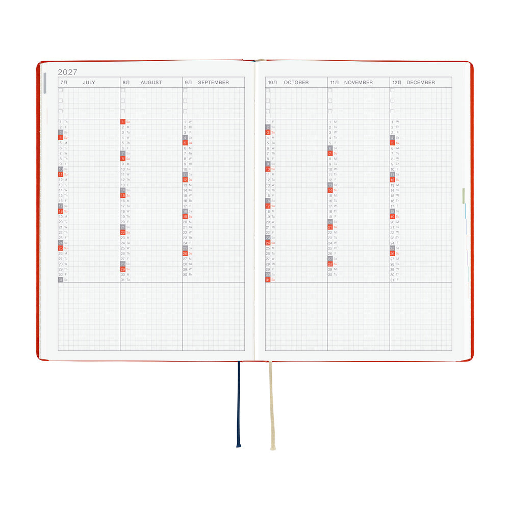 Hobonichi Techo 2027 HON Yumi Kitagishi: White Cat and Rabbit's Tea Room [ENG/A5 HON/Jan Start] - Blesket Canada