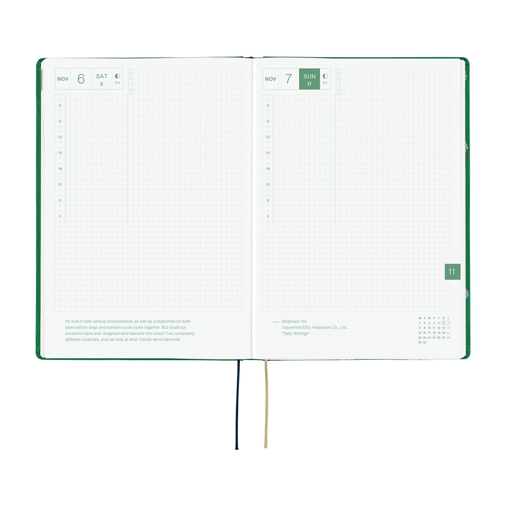 Hobonichi Techo 2027 HON Bow & Tie: Sheep Sheep Sheep [ENG/A6 HON/Jan Start] - Blesket Canada