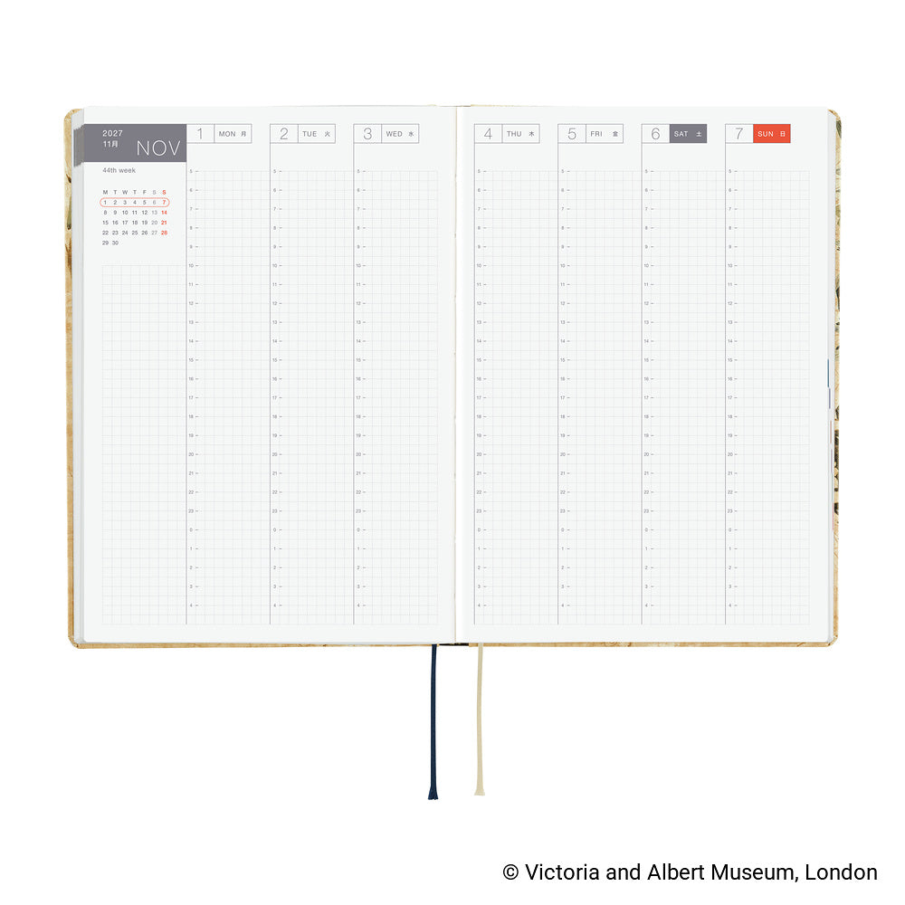 Hobonichi Techo 2027 HON V&A Series: Vine [ENG/A5 HON/Jan Start] Planner - Blesket Canada