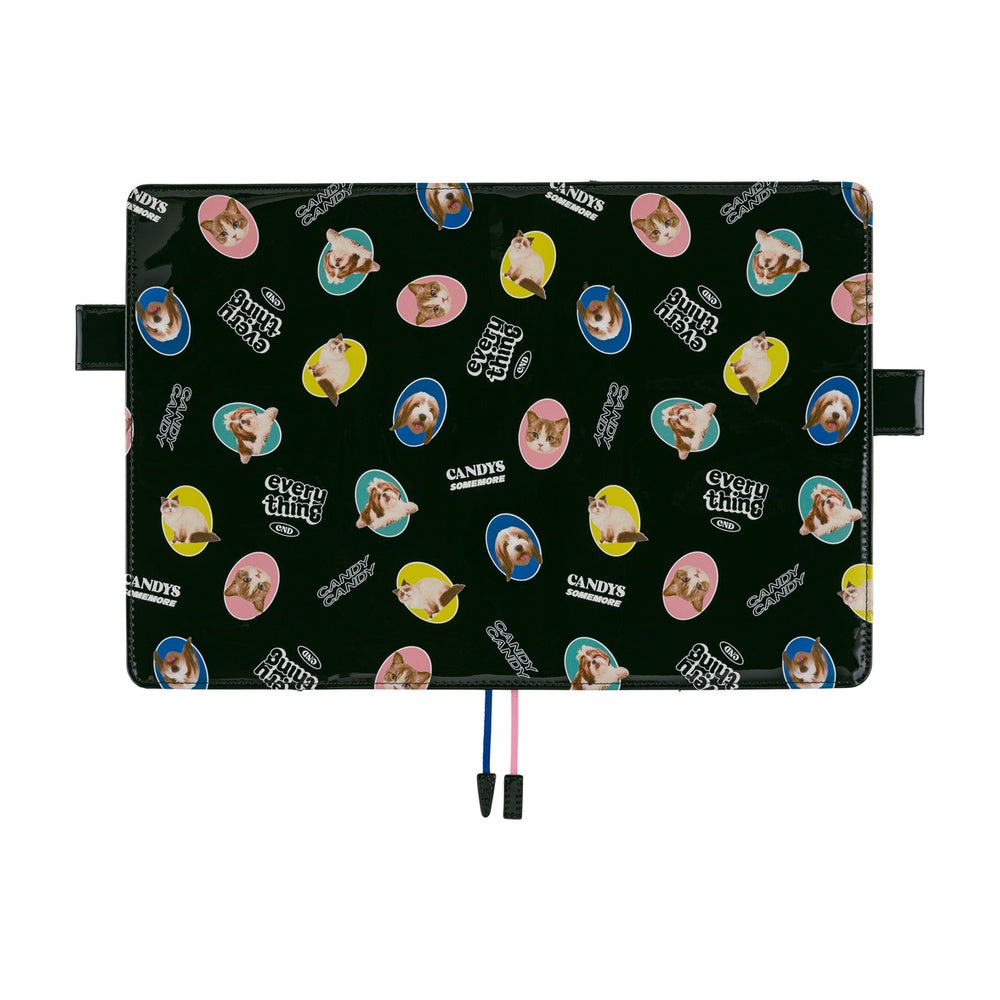 Hobonichi 2026 Candy Stripper Random Dog and Cat Black Book Cover A5 - Blesket Canada