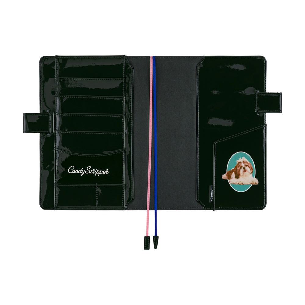 Hobonichi 2026 Candy Stripper Random Dog and Cat Black Book Cover A5 - Blesket Canada