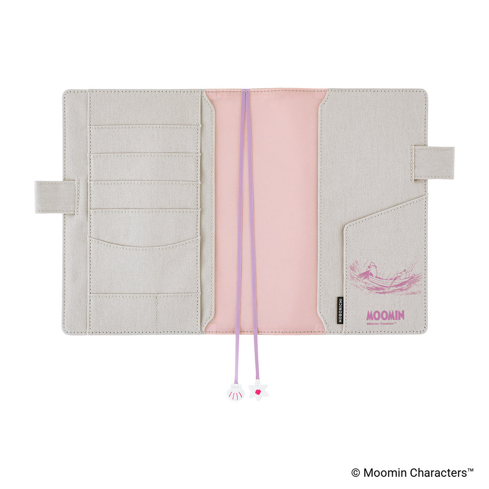 Hobonichi Techo 2027 Moomin: My Yard (Pink Gray) A5 Cover - Blesket Canada