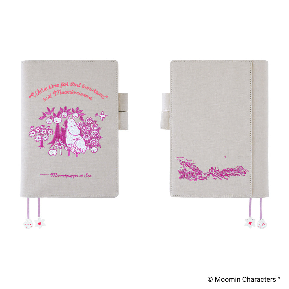 Hobonichi Techo 2027 Moomin: My Yard (Pink Gray) A5 Cover - Blesket Canada